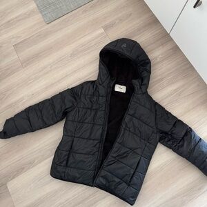 TNA Black Hooded Puffer Jacket